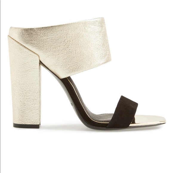 Rachel Zoe Skyla gold and black slide ❤️ - Picture 2 of 6